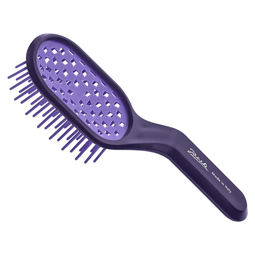 JANEKE Щетка вентилируемая для объёмной укладки фиолетовая Curvy Bag 1 soda щетка для волос массажная вентилируемая широкая mermaidhair