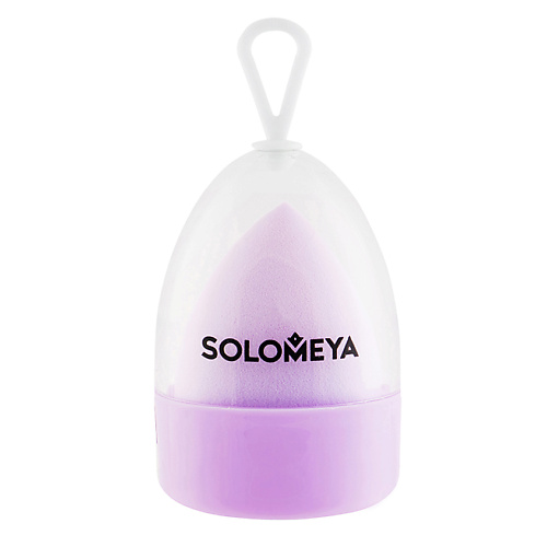 SOLOMEYA Косметический спонж для макияжа, меняющий цвет Color Changing blending sponge Purple-pink solomeya косметический спонж для макияжа меняющий color changing blending sponge purple pink