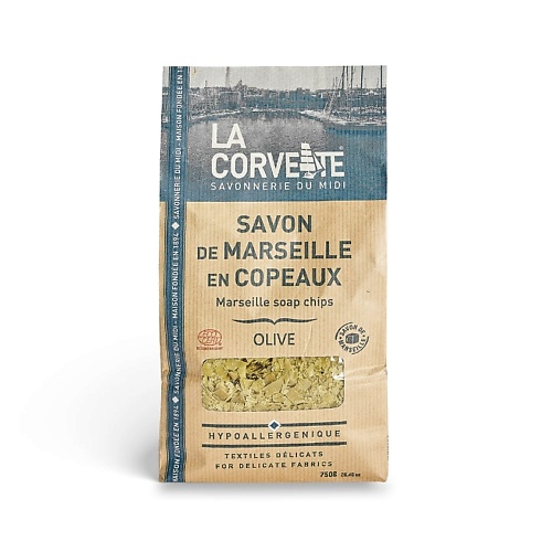 LA CORVETTE Традиционное марсельское оливковое мыло-стружка Savon de Marseille en Copeaux Olive mario fissi 1937 мыло марсельское оригинальный рецепт savon pur de marseille original 106 гр