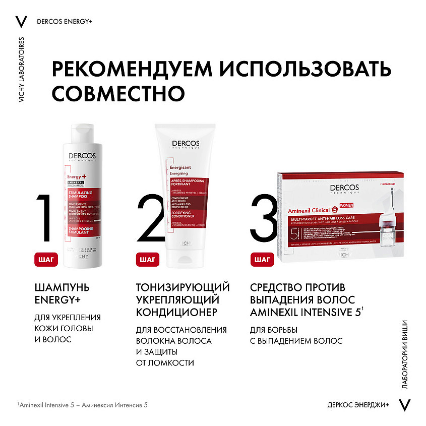 фото Vichy dercos aminexil тонизирующий шампунь против выпадения волос у женщин и мужчин, средство для укрепления, стимуляции роста волос с аминексилом и пантенолом