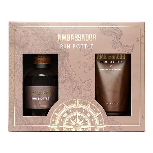 AMBASSADOR Парфюмерно-косметический набор Rum Bottle парфюмерно косметический набор avon luck для нее