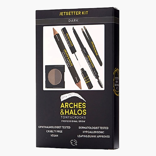 ARCHES AND HALOS Набор для бровей Jetsetter Brow Kit arches and halos карандаш для бровей angled brow sharing pencil