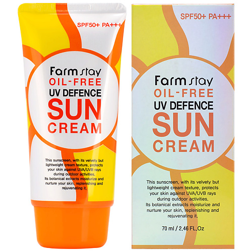 фото Farmstay крем для лица солнцезащитный без содержания масел spf50+ pa+++ oil-free uv defence sun cream