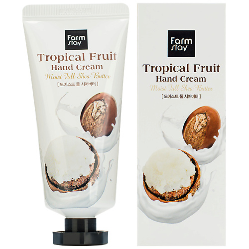 фото Farmstay крем для рук суперпитательный с маслом ши moist full shea butter tropical fruit hand cream