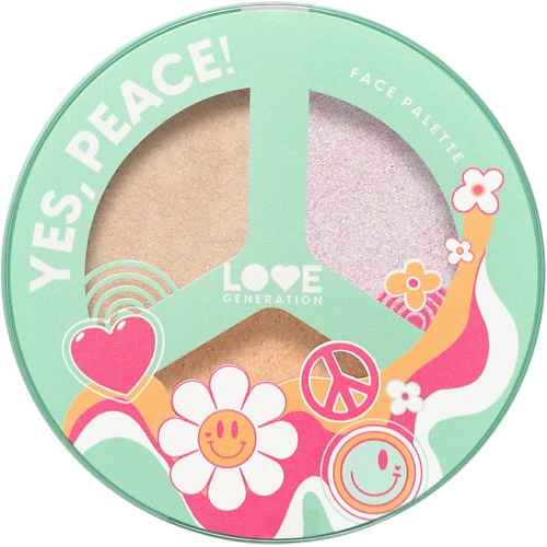 LOVE GENERATION Палетка для лица Yes, Peace! Mother of Glow j cat beauty палетка корректор а для лица quad