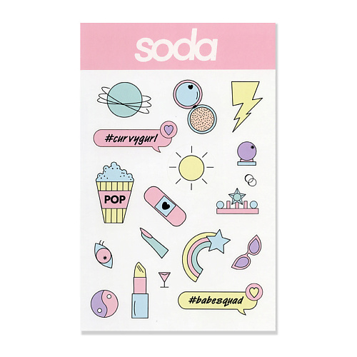 SODA Наклейки декоративные котёнок лаки наклейки