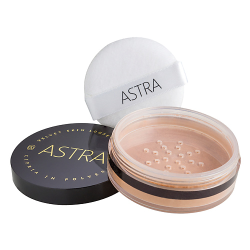 ASTRA Пудра для лица Velvet skin loose powder рассыпчатая бронзер для лица astra bronze skin powder 11 сияющий 49 г