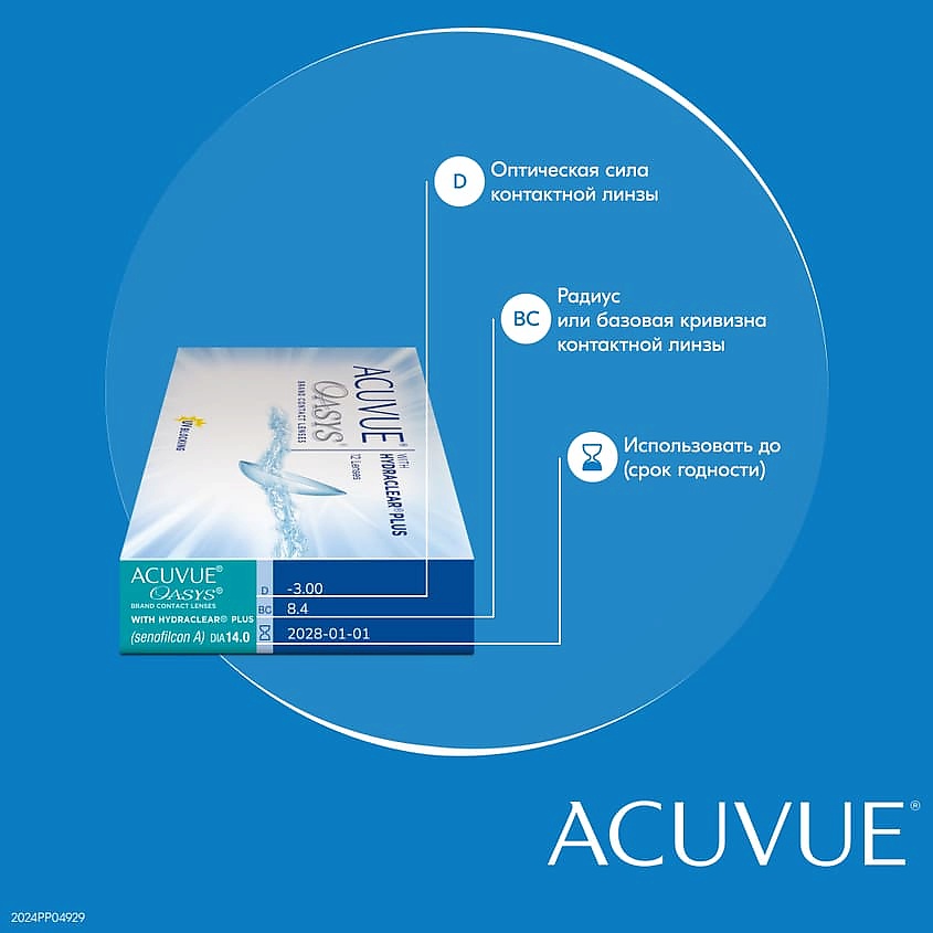 ACUVUE Двухнедельные контактные линзы ACUVUE OASYS with HYDRACLEAR PLUS 12 шт. ACV000124 - фото 3