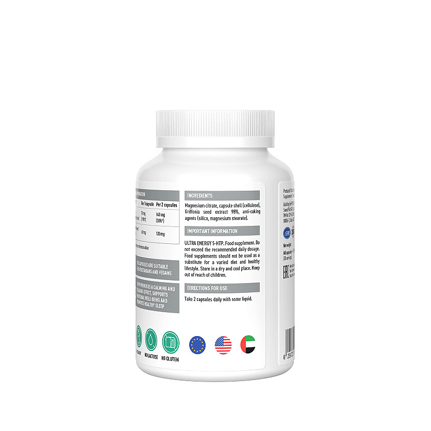 фото Ultrasupps 5-htp + цитрат магния 5-нтp + magnesium citrate