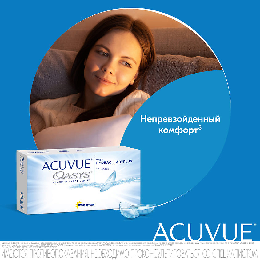 ACUVUE Двухнедельные контактные линзы ACUVUE OASYS with HYDRACLEAR PLUS 12 шт. ACV000123 - фото 6