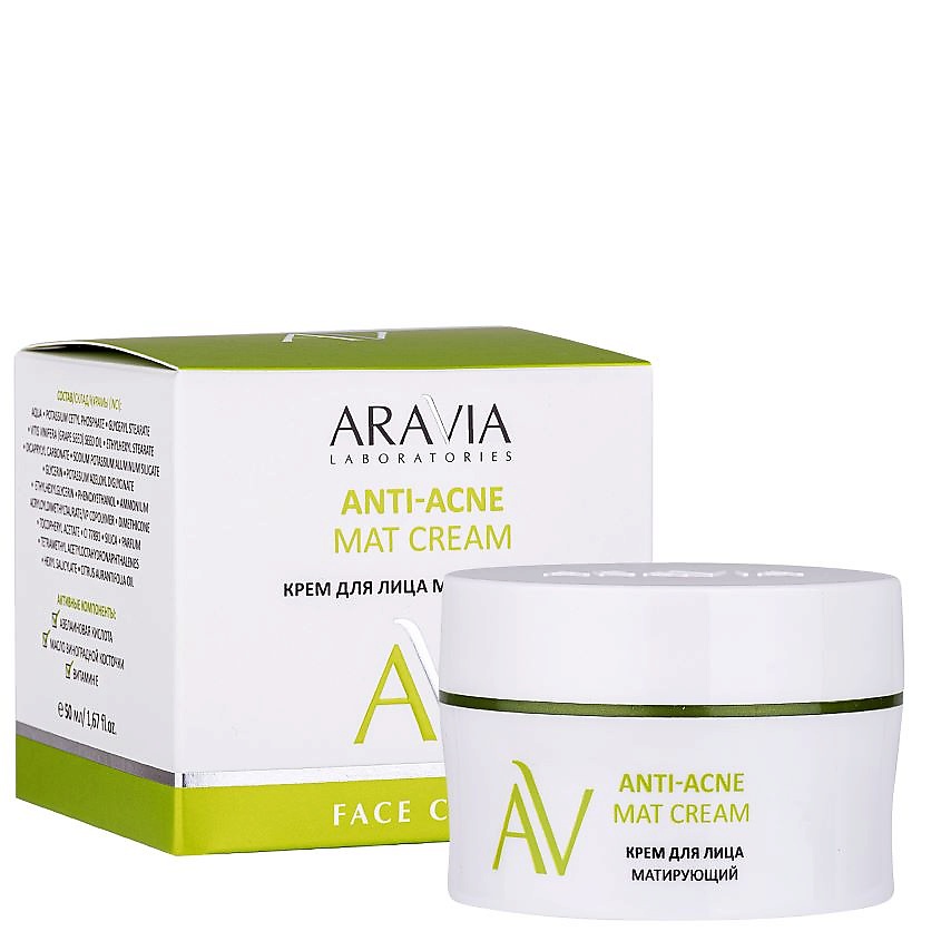 фото Aravia laboratories крем для лица матирующий anti-acne mat cream