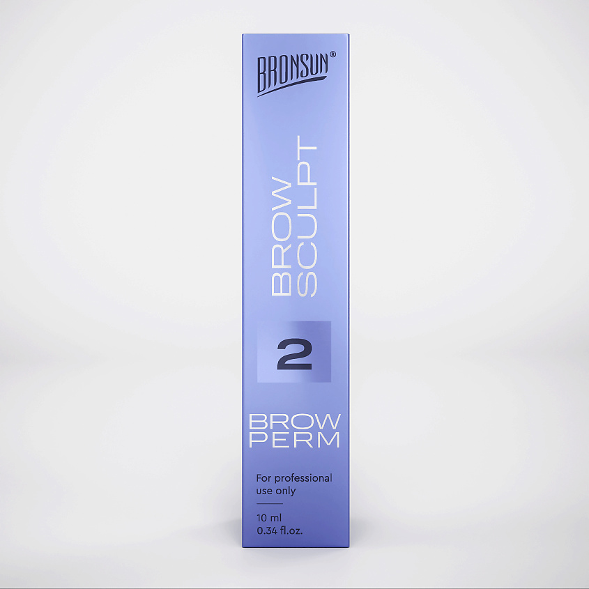 фото Bronsun состав для долговременной укладки бровей № 2 brow sculpt brow perm