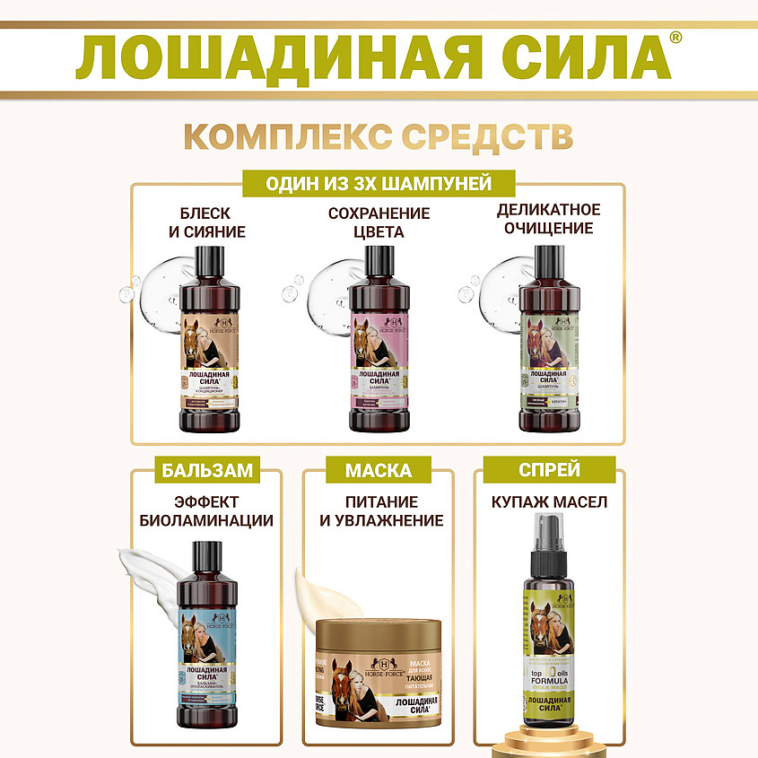 фото Лошадиная сила купаж масел для роста и глубокого восстановления волос top 10 oils formula