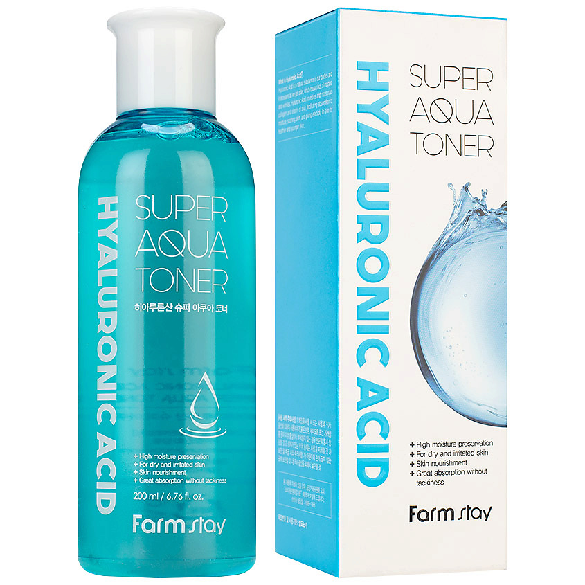 фото Farmstay тонер для лица суперувлажняющий с гиалуроновой кислотой hyaluronic acid super aqua toner