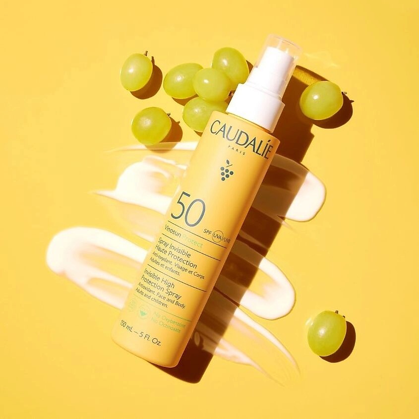 фото Caudalie сaudalie молочко-спрей для лица и тела солнцезащитное spf 50 vinosun protect