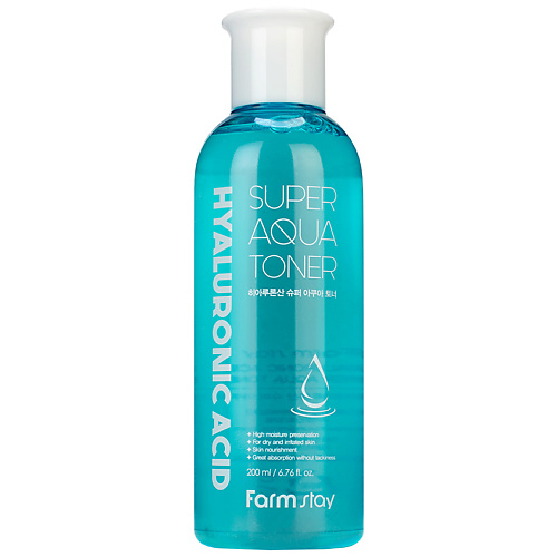 FARMSTAY Тонер для лица суперувлажняющий с гиалуроновой кислотой Hyaluronic Acid Super Aqua Toner