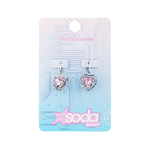 Серьги SODA Chan Серьги Pink Heart #softdivalution