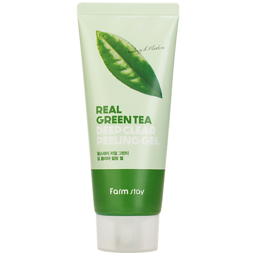 FARMSTAY Гель для лица отшелушивающий с экстрактом зеленого чая Real Green Tea Deep Clear Peeling Gel