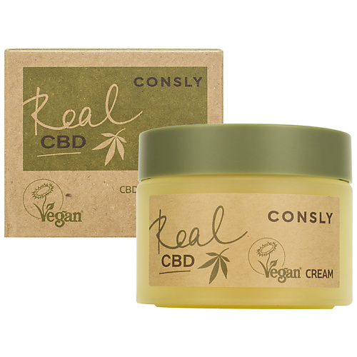 CONSLY Крем для лица с канабидиолом и растительным скваланом Real CBD Vegan Cream