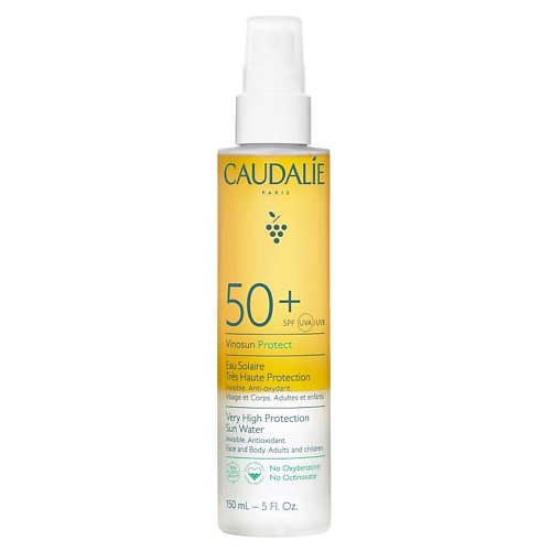 CAUDALIE СAUDALIE Вода-спрей для лица Солнцезащитная SPF 50+ Vinosun Protect inspira cosmetics солнцезащитная эмульсия spf 50 150 мл