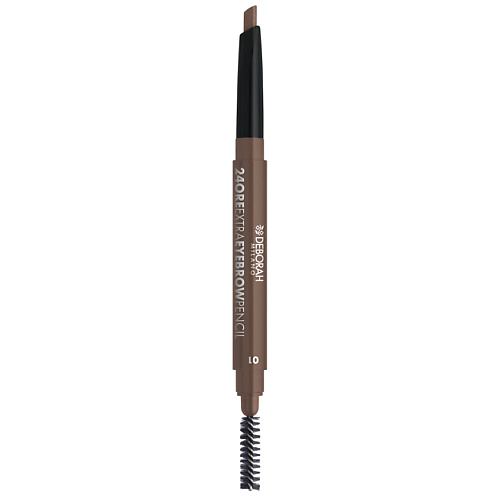 Карандаш для бровей DEBORAH MILANO Карандаш-стайлер для бровей стойкий 24ORE EXTRA EYEBROW PENCIL