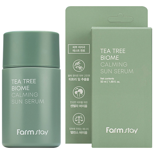 FARMSTAY Сыворотка для лица Солнцезащитная увлажняющая с экстрактом чайного дерева SPF45+/PA++ Tea Tree Biome Calming Sun Serum