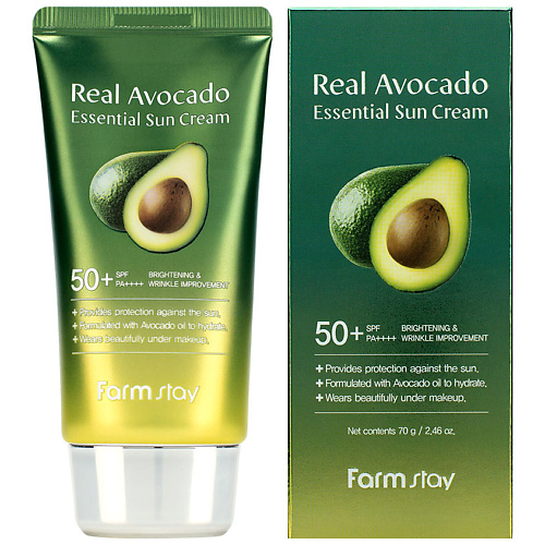 FARMSTAY Крем для лица Солнцезащитный с экстрактом авокадо Real Avocado Essential Sun Cream