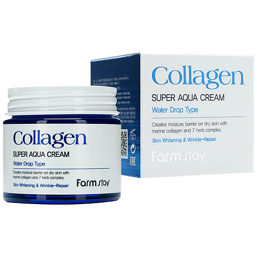 FARMSTAY Крем для лица суперувлажняющий с коллагеном Collagen Super Aqua Cream missha гель скатка super aqua ultra hyalron пилинг с кислотами