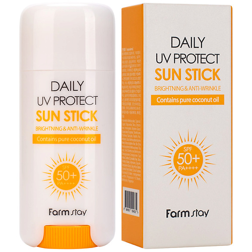 FARMSTAY Стик для лица Солнцезащитный SPF50 PA++++ Daily UV Protect Sun Stick лосьон спрей солнцезащитный spf50 для лица и тела timexpert sun easy fresh invisible sun mist