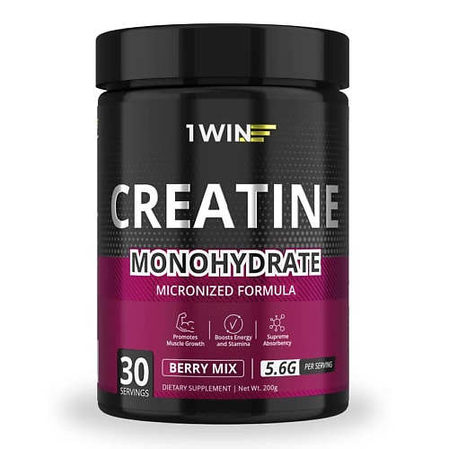 1WIN Креатин моногидрат вкус ягодный микс Creatine Monohydrate Micronized Formula