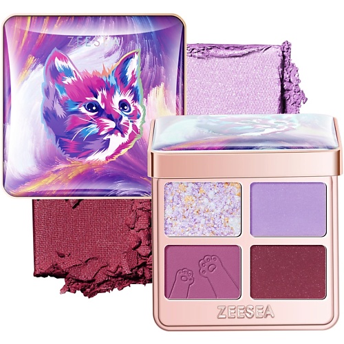 Тени для век ZEESEA Тени для век Tipsy Kitty Eyeshadow Quad