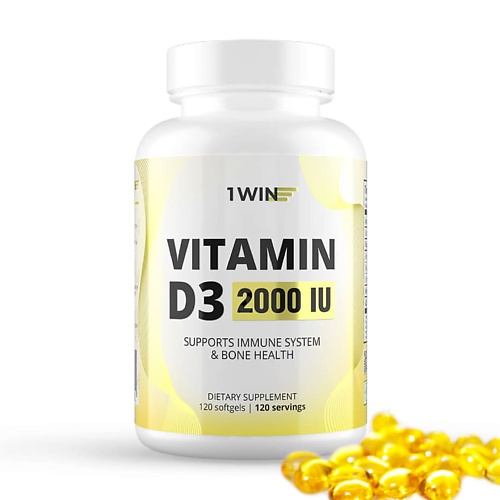 

1WIN Витамин D3 в капсулах Vitamin D3 2000 IU, Витамин D3 в капсулах Vitamin D3 2000 IU