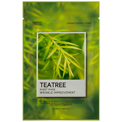 TENZERO Маска для лица тканевая с экстрактом чайного дерева Teatree Sheet Mask, фото 1