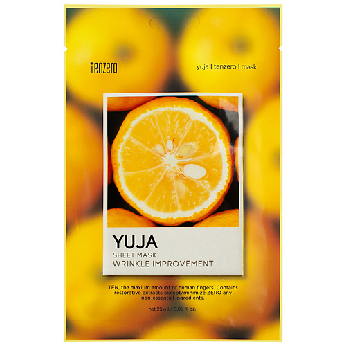 Маска для лица TENZERO Маска для лица тканевая с экстрактом юдзу Yuja Sheet Mask