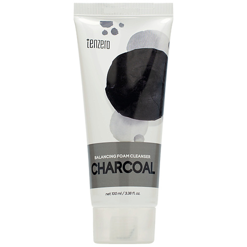 Мусс для умывания TENZERO Пенка для умывания с древесным углем Charcoal Balancing Foam Cleanser