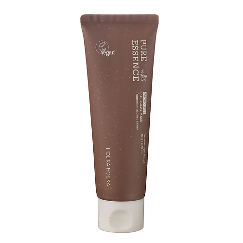 Маска для лица HOLIKA HOLIKA Глиняная маска с какао Pure Essence The Vegan Cacao Nibs Pore Clay Mask