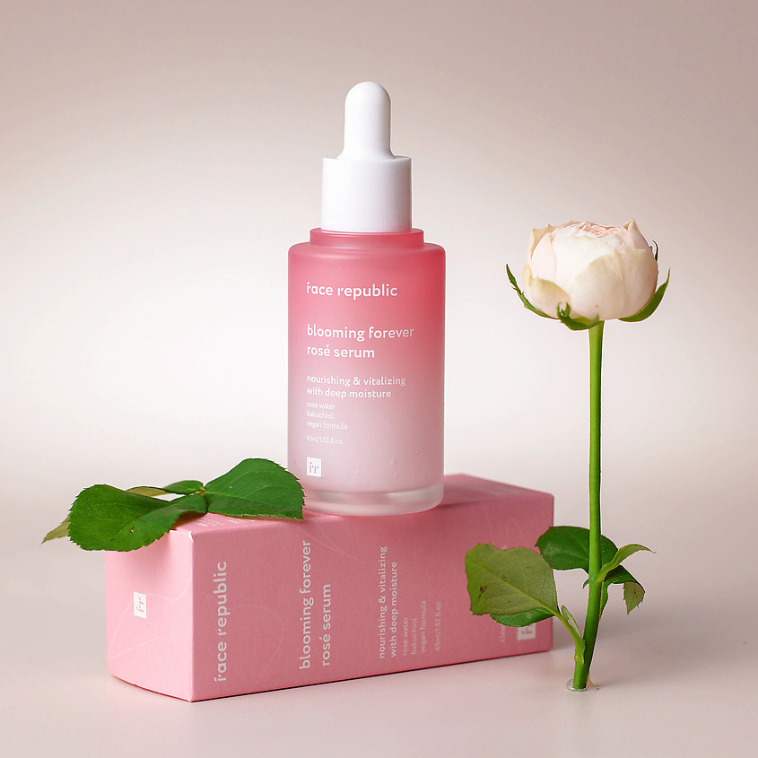 FACE REPUBLIC Сыворотка для лица придающая сияние с розовой водой Blooming forever rose serum, фото 2