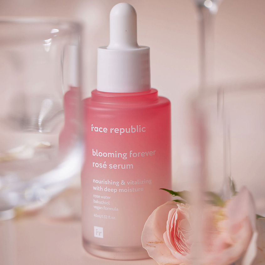 FACE REPUBLIC Сыворотка для лица придающая сияние с розовой водой Blooming forever rose serum, фото 5