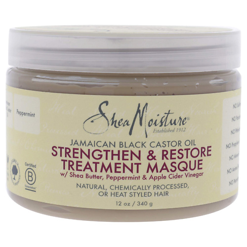 фото Shea moisture маска для волос восстанавливающая jamaican black castor oil strengthen-grow restore treatment masque