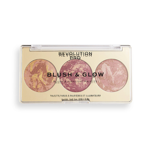 REVOLUTION PRO Румяна, бронзер и Хайлайтер 3 В 1 BLUSH & GLOW