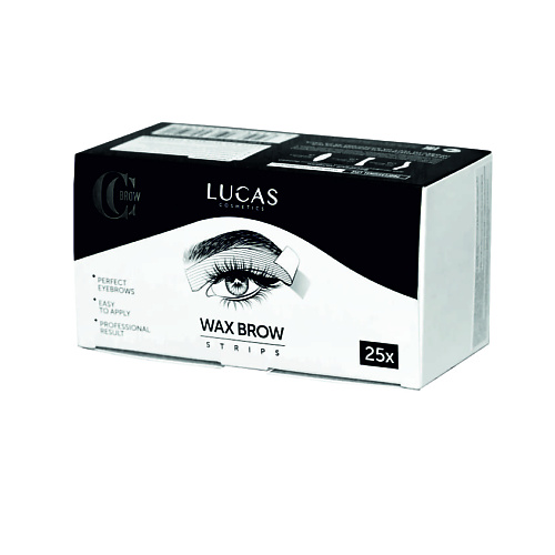 фото Lucas набор восковых полосок для коррекции бровей wax brow strips cc brow