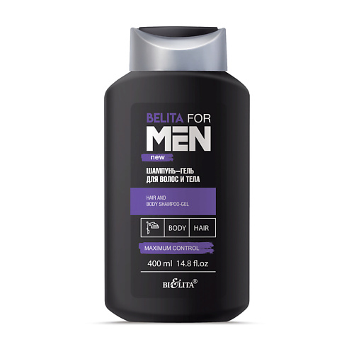 БЕЛИТА Шампунь-гель для волос и тела for Men 400.0