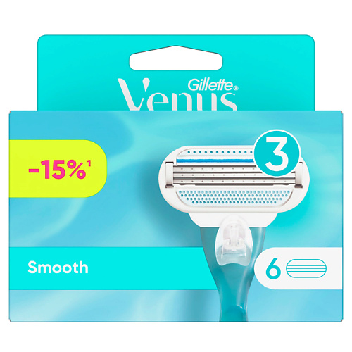 Бритвы и станки женские GILLETTE Кассеты для станка VENUS SMOOTH