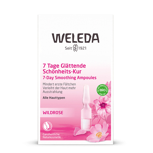 

WELEDA Розовый разглаживающий концентрат Wild Rose 7-Day Smoothing Night Ampoules-7st, Розовый разглаживающий концентрат Wild Rose 7-Day Smoothing Night Ampoules-7st