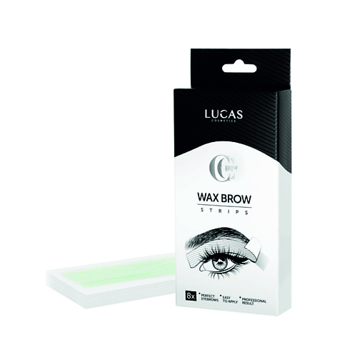 фото Lucas набор восковых полосок для коррекции бровей wax brow strips cc brow