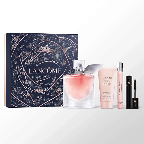 LANCOME Набор La Vie Est Belle: Парфюмерная вода + Миниатюра + Лосьон + Тушь Hypnose, черная