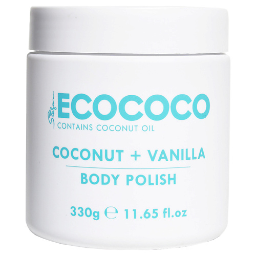   Летуаль ECOCOCO Скраб для тела отшелушивающий и питательный Кокос и Ваниль Coconut + Vanilla Body Polish