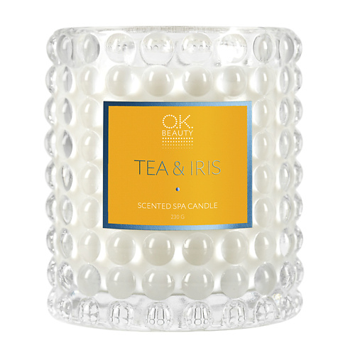 OK BEAUTY Ароматическая СПА свеча Scented SPA Candle TeaIris 1791₽