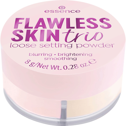 

ESSENCE Пудра рассыпчатая трехцветная Flawless Skin Trio Loose Setting Powder, Пудра рассыпчатая трехцветная Flawless Skin Trio Loose Setting Powder