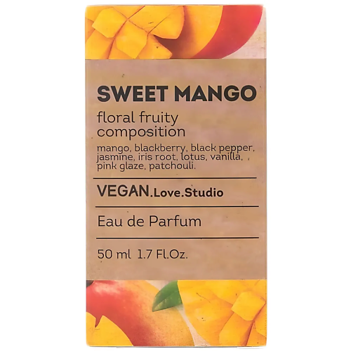 

VEGAN.LOVE.STUDIO Парфюмерная вода женская Sweet Mango 50.0, Парфюмерная вода женская Sweet Mango